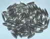 100 19x6mm Acrylic Metallic Silver Spaghetti